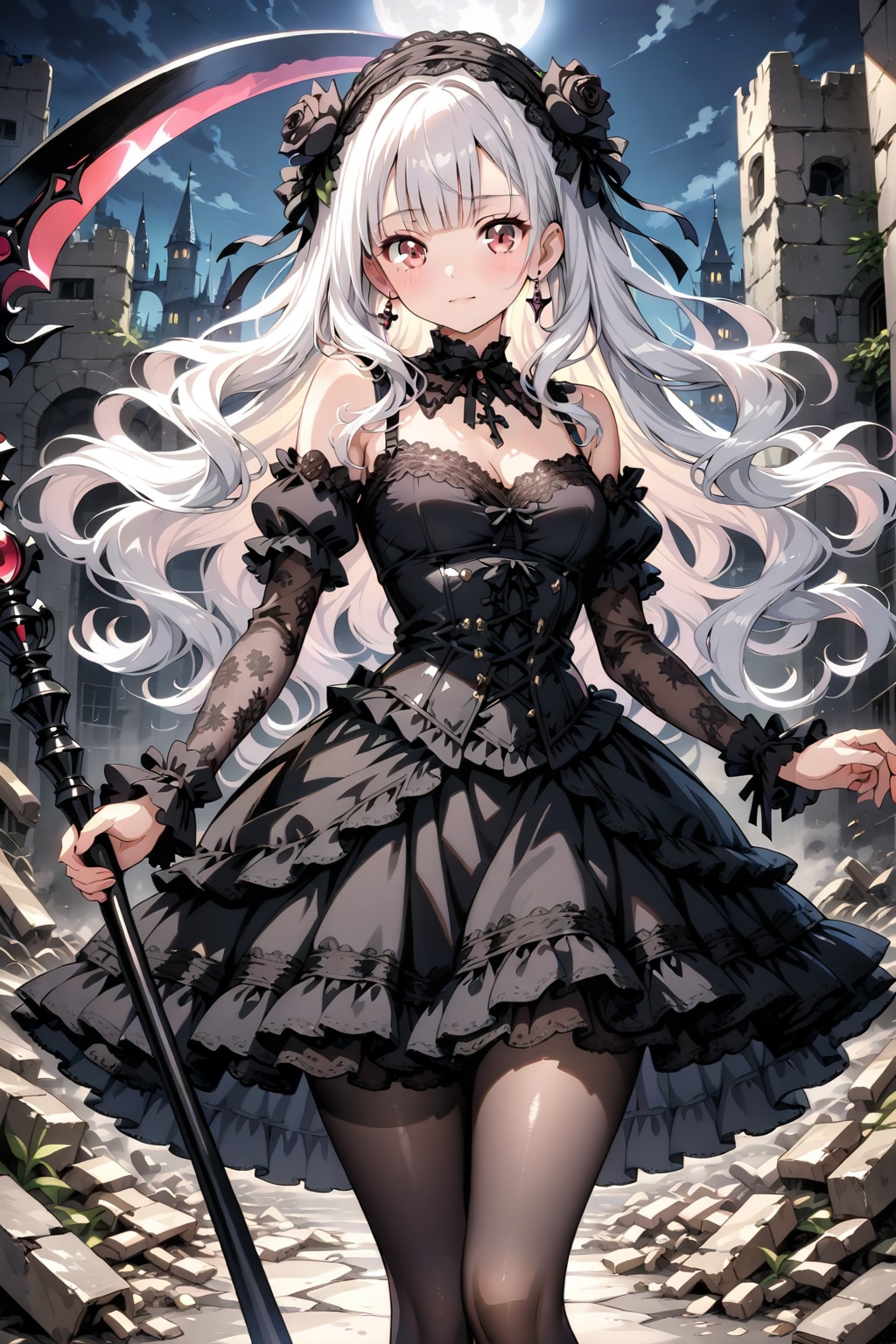 ゴシックドレスの死神少女 | の人気AIイラスト・グラビア