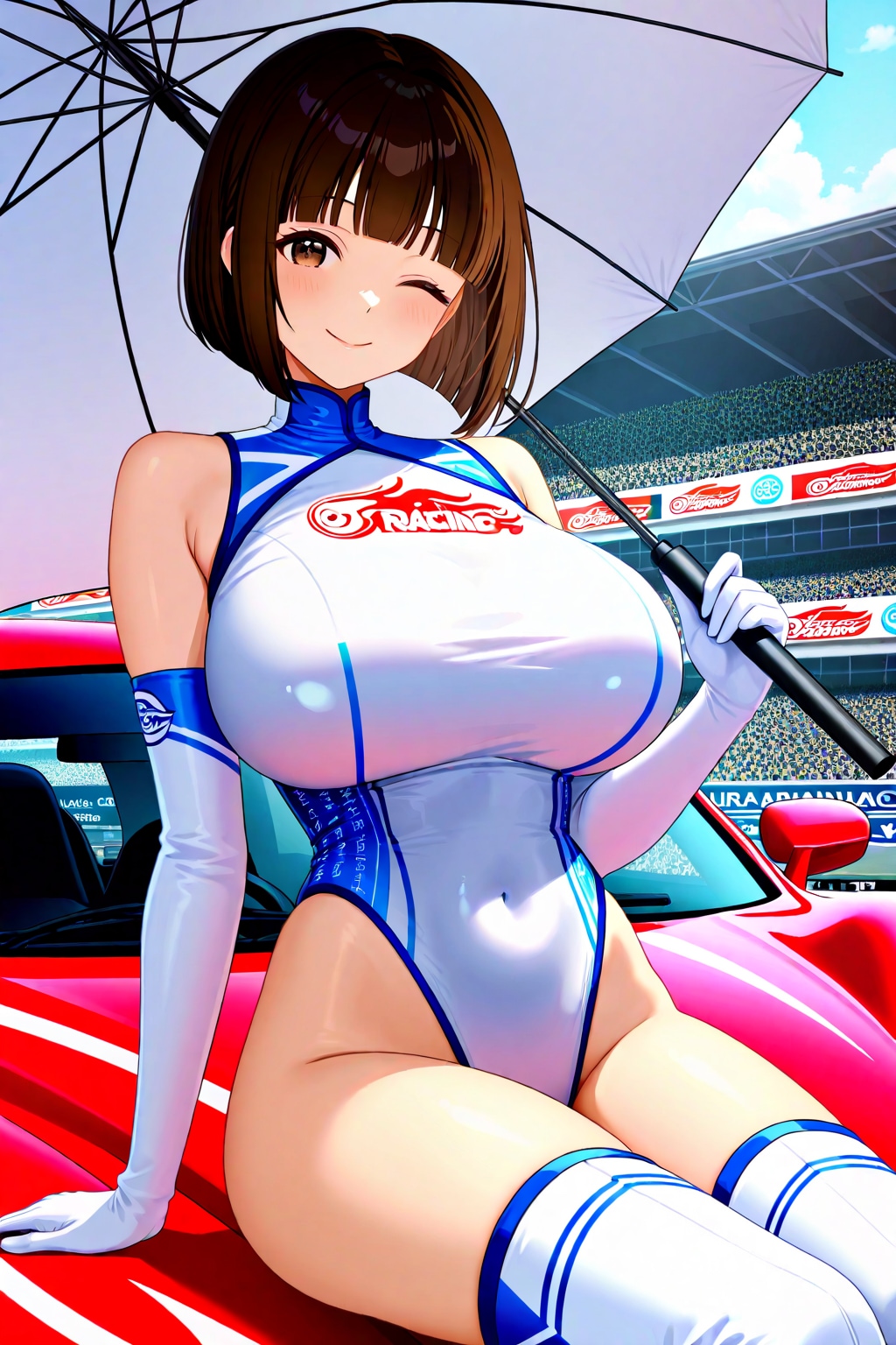 レースクィーンなアキちゃん | の人気AIイラスト・グラビア