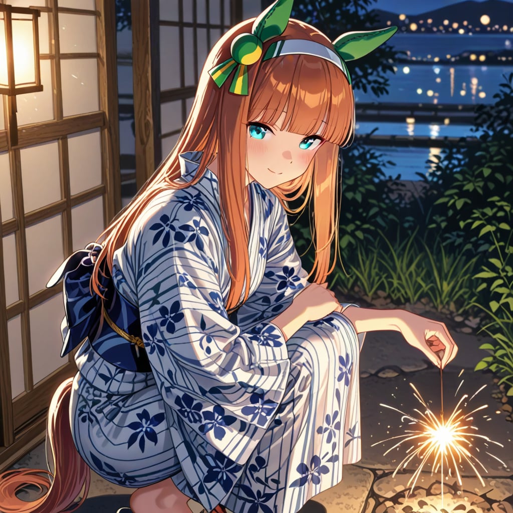サイレンススズカさんと線香花火