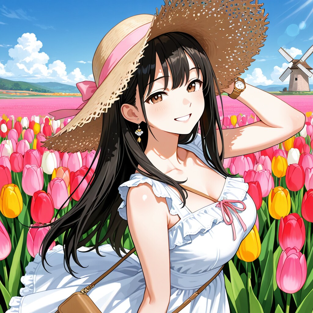 さくらとチューリップ園デート(1)
