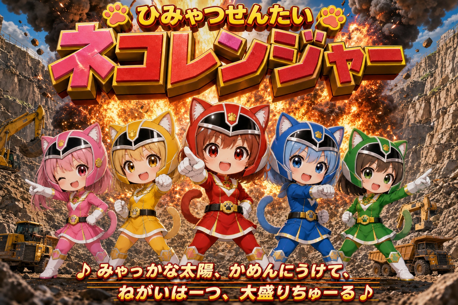 ひみゃつせんたいネコレンジャー！！OP