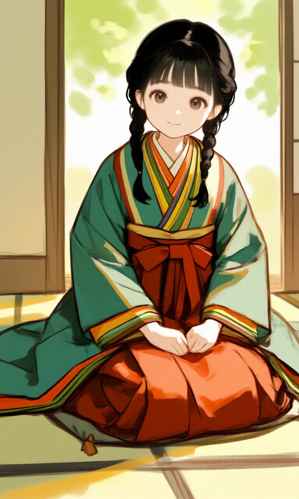 今日はやっぱり、お雛様の真似