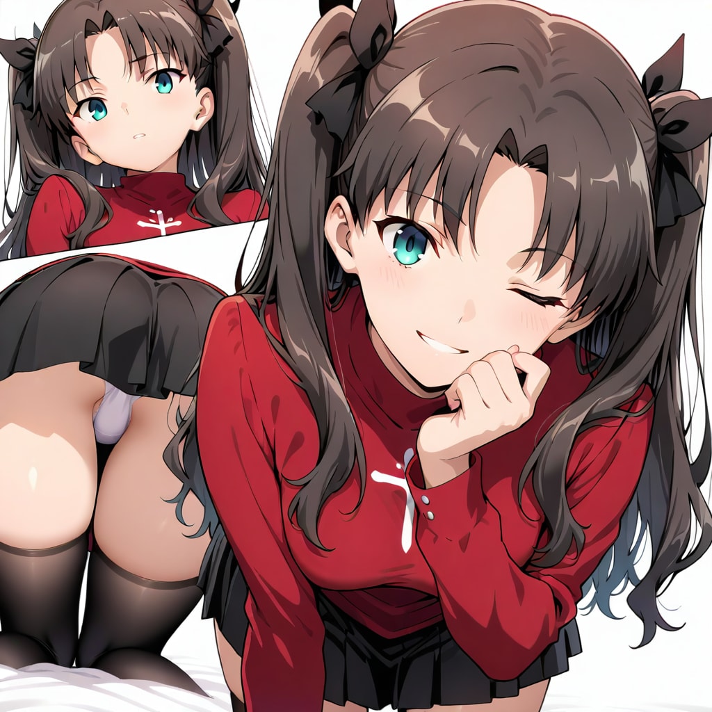 遠坂凛ちゃんの純白おぱんちら♡
