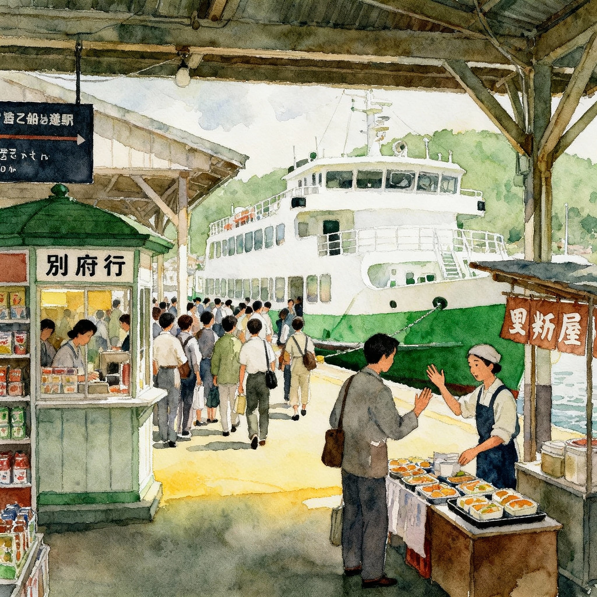 昭和レトロ画　旅のお供のお弁当屋さん | の人気AIイラスト・グラビア