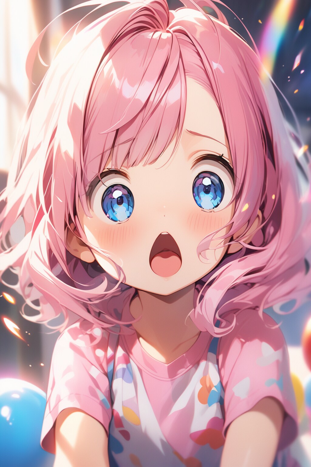 ピンク髪の女の子 9歳