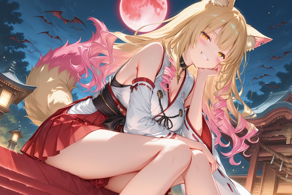 『月夜の鈴鹿御前』