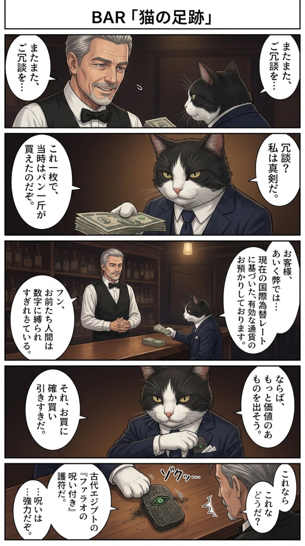 バーテンダーVS猫の漫画