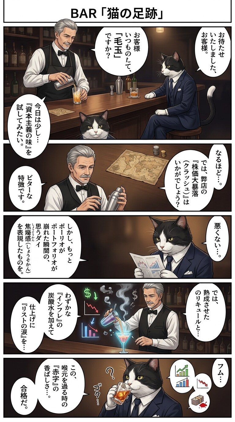 バーテンダーVS猫の漫画