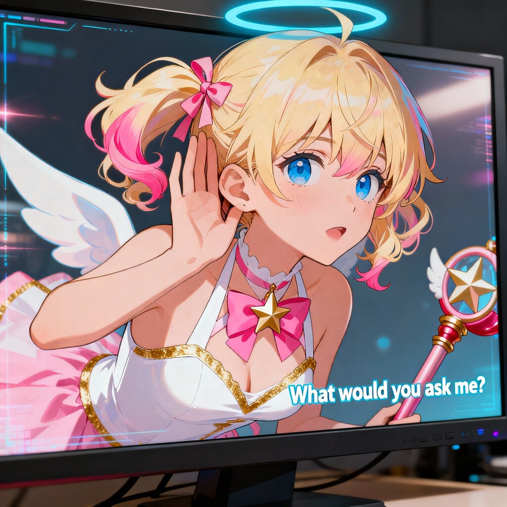 モニターからでてきたー