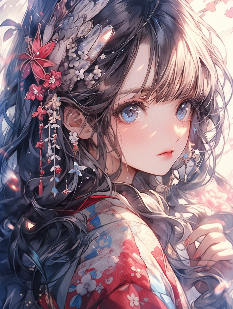 着物の女の子 kimono girl | の人気AIイラスト・グラビア