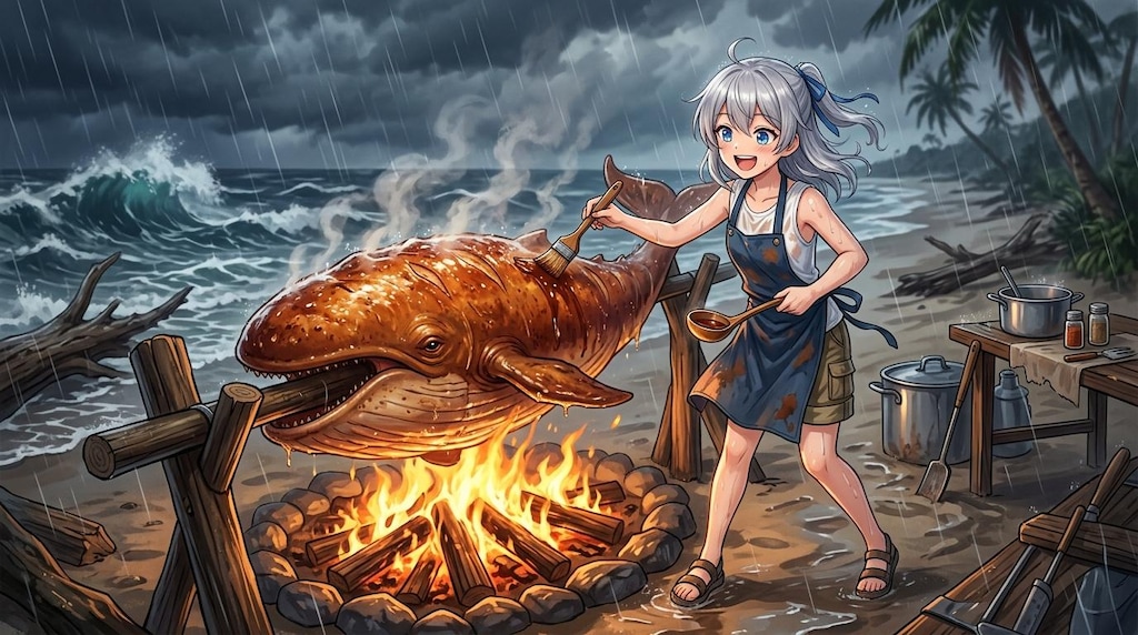 鯨の丸焼き🐋🔥