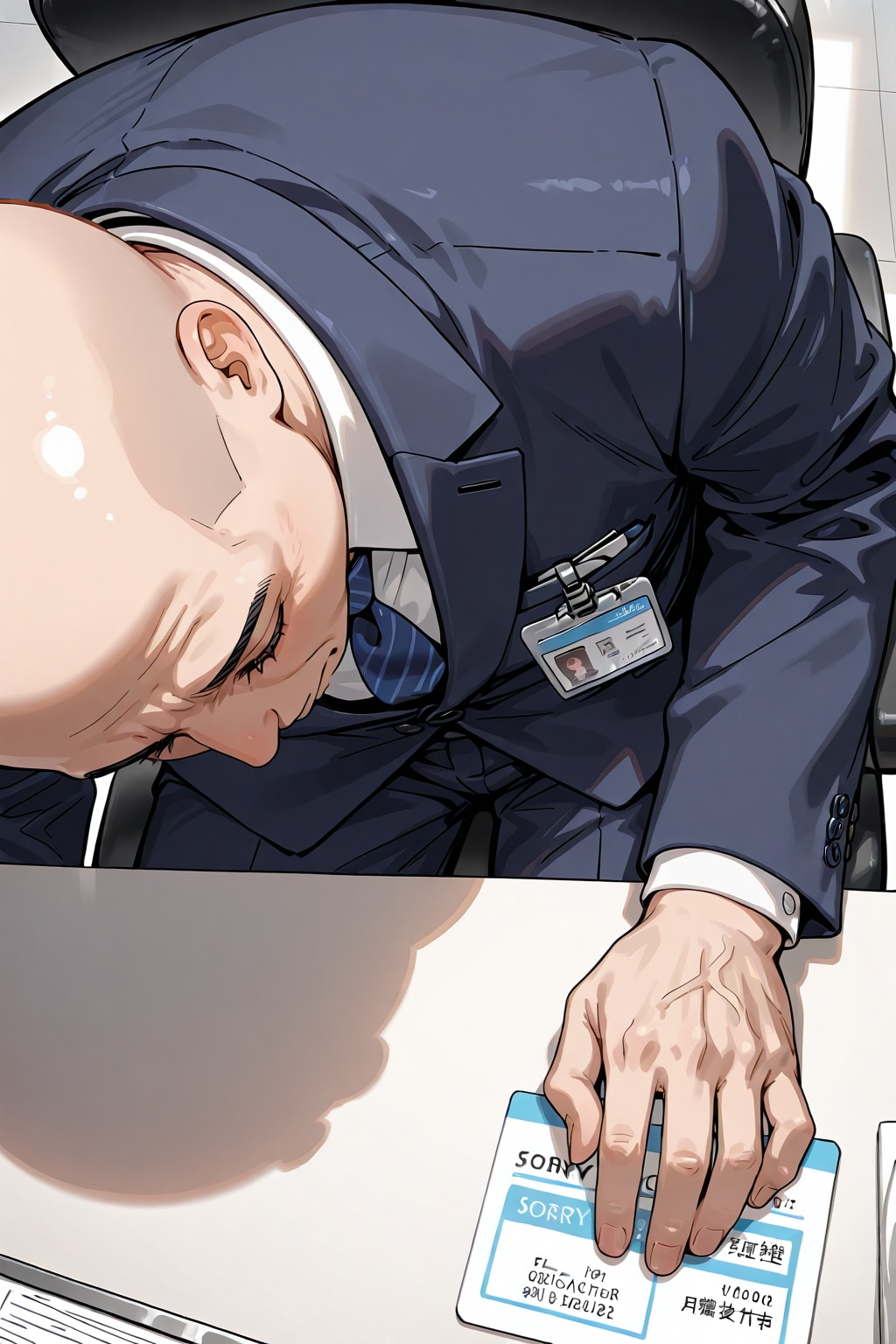 懇願するおじさん