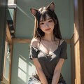 猫と美女💕 3枚目