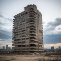 背景プロンプト：荒廃した都市 4枚目
