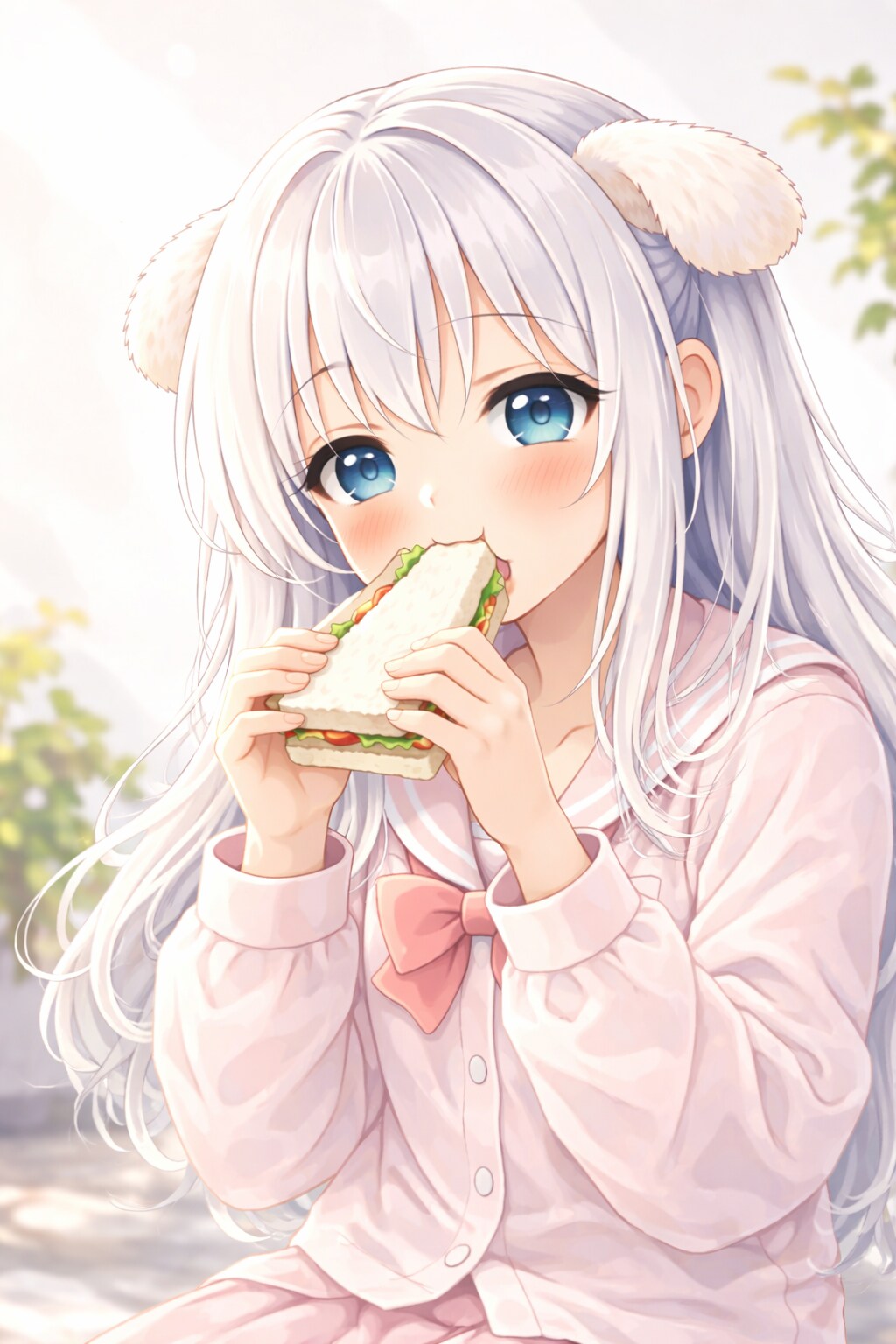 一緒にお昼食べよ？ | の人気AIイラスト・グラビア