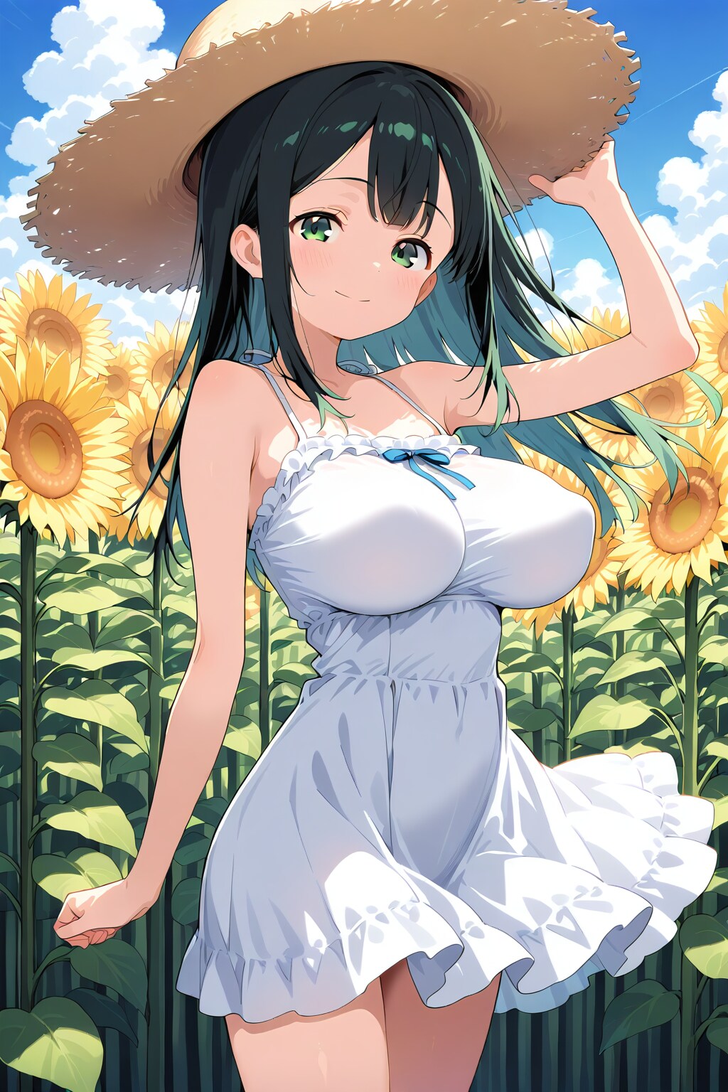 白ワンピ