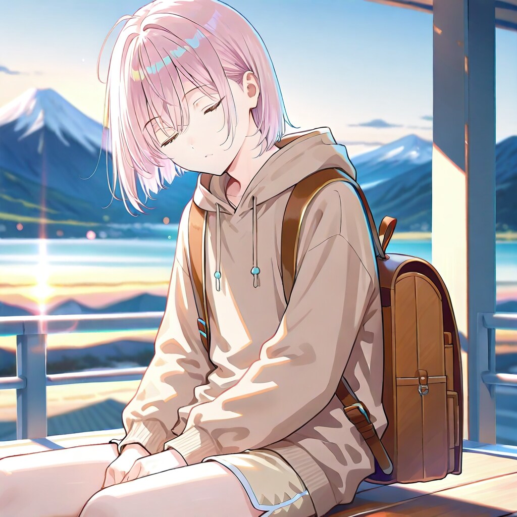 てっちゃん　展望台で夢の中へ | の人気AIイラスト・グラビア