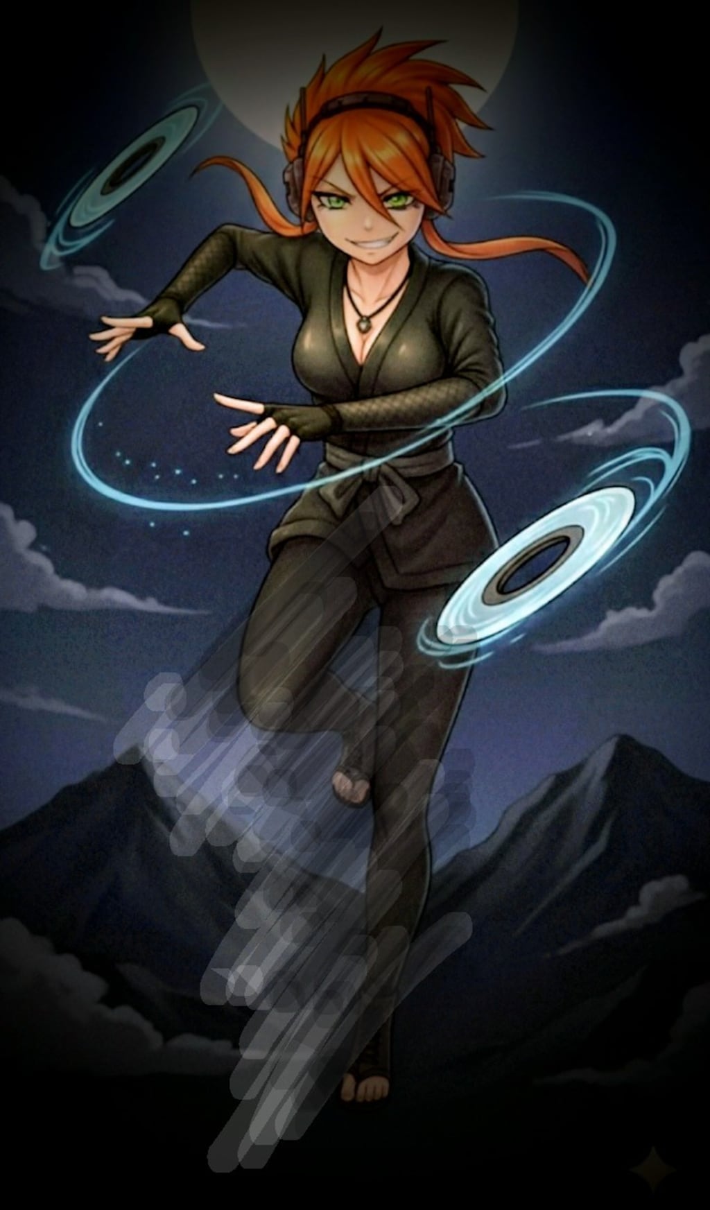 白鶴姉妹とモンスターの戦闘シーン