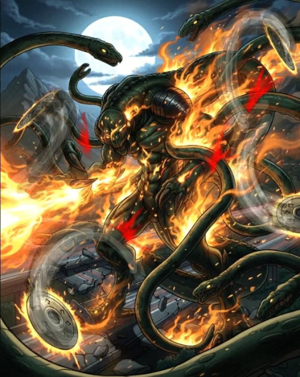 白鶴姉妹とモンスターの戦闘シーン