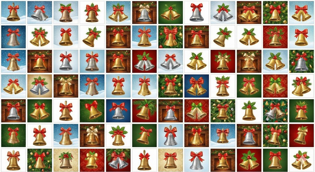 64+20個のクリスマスベル