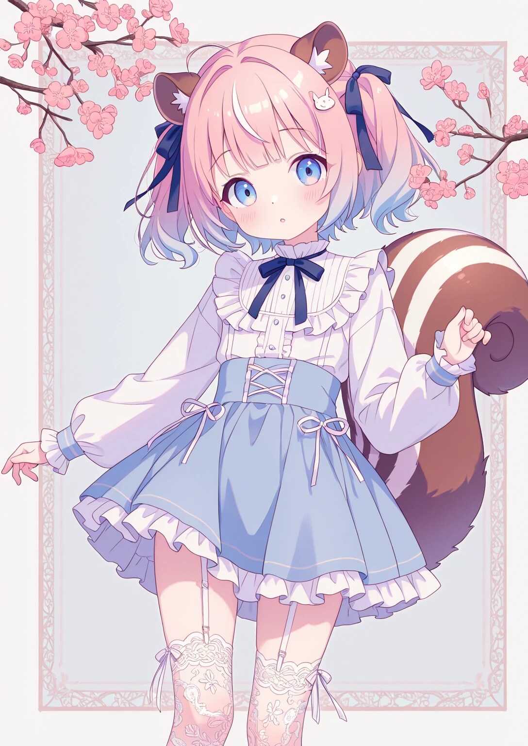 萌木の花よ シルちゃん《おいでよ どうぶつの娘SeaArt》