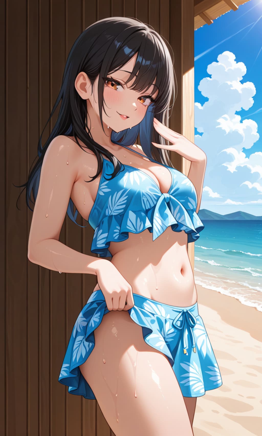 スカートパタパタ