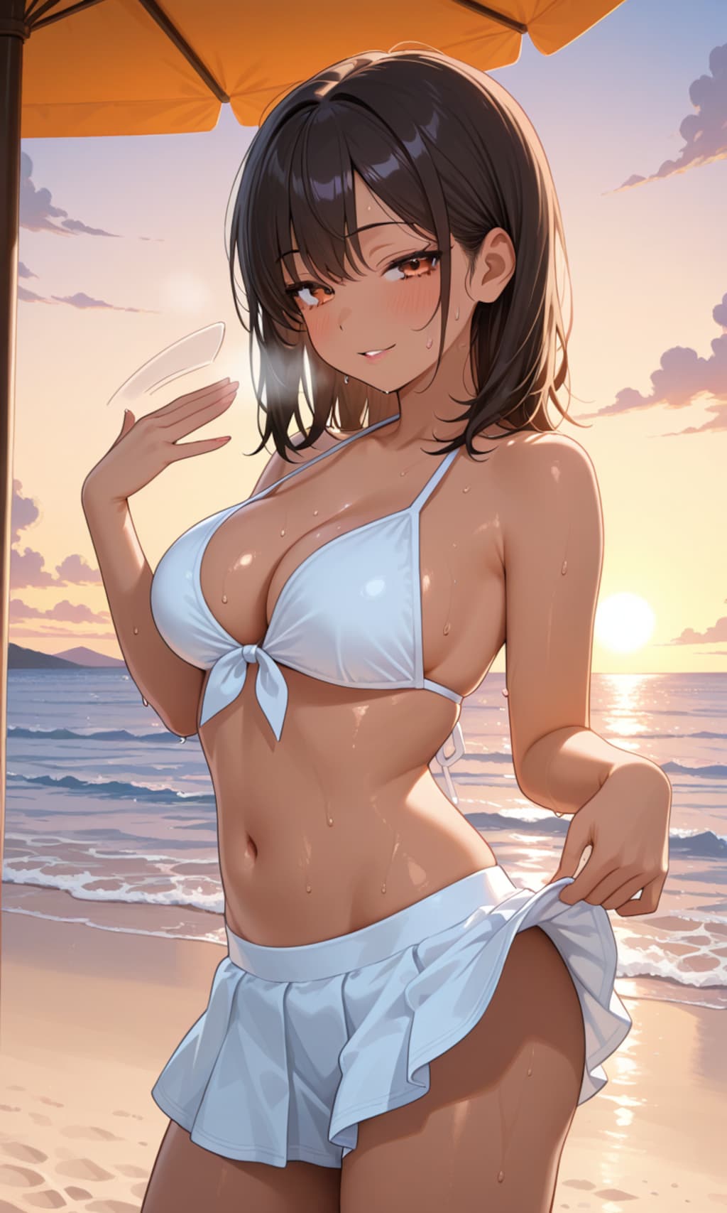 スカートパタパタ
