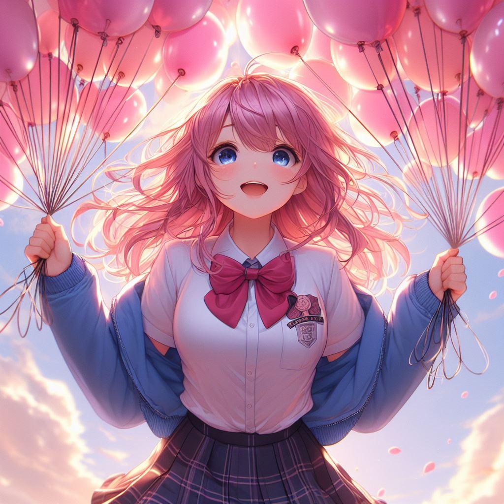 あなたの大好きな風船いっぱい作ってきてあげたから、ほら元気出して♡