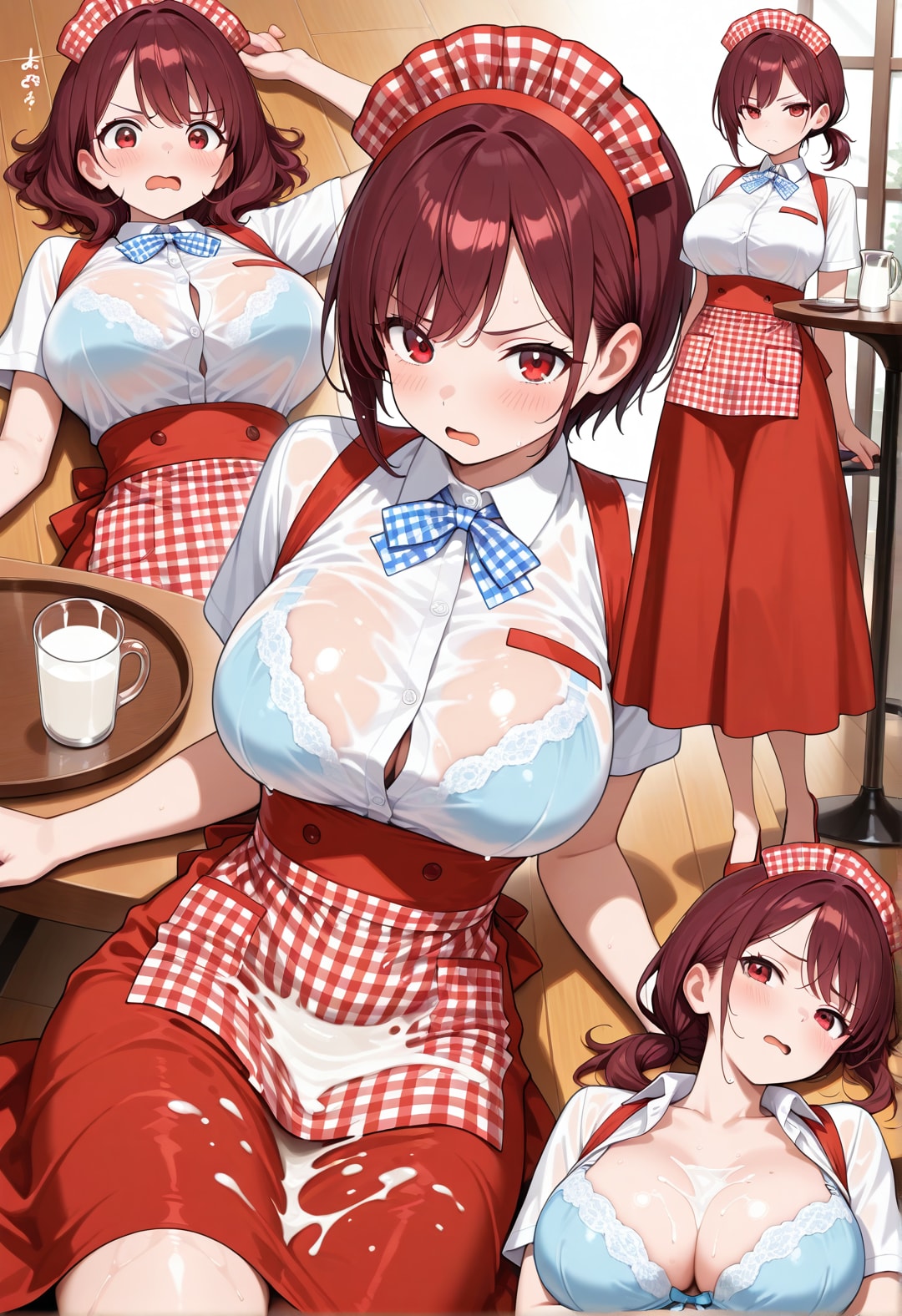 ミルクで汚れたロンスカ
