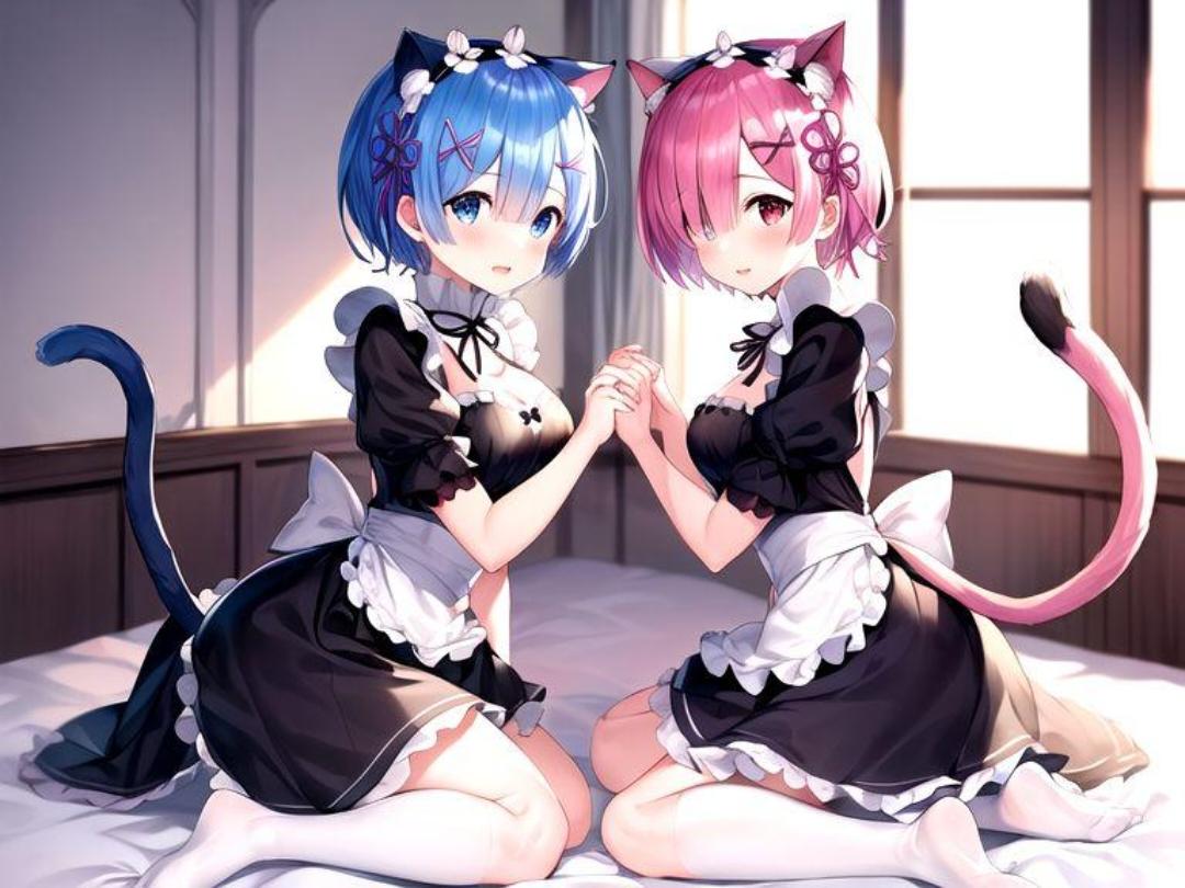 双子＋メイド×猫耳＋尻尾=最強