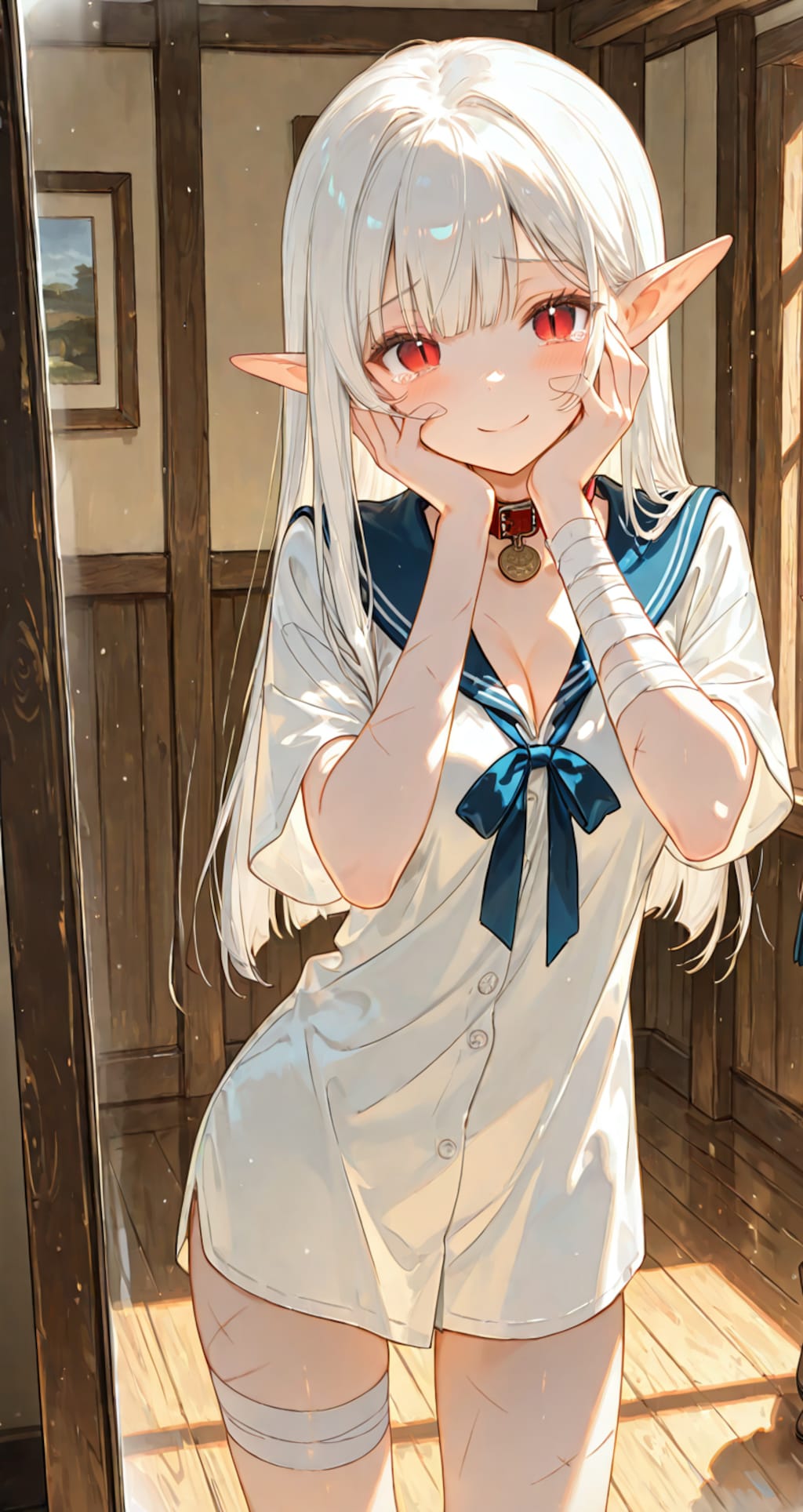 ②徐々に治っていく様子に涙ぐむネージュ。