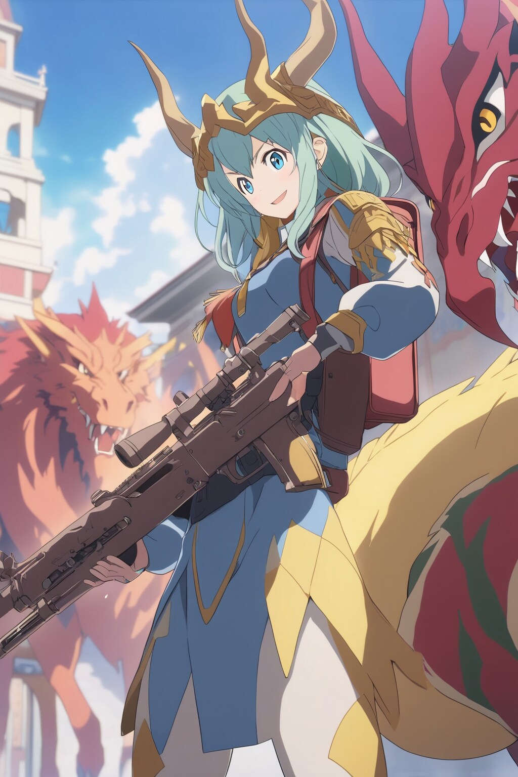 武族は龍の女性兵士