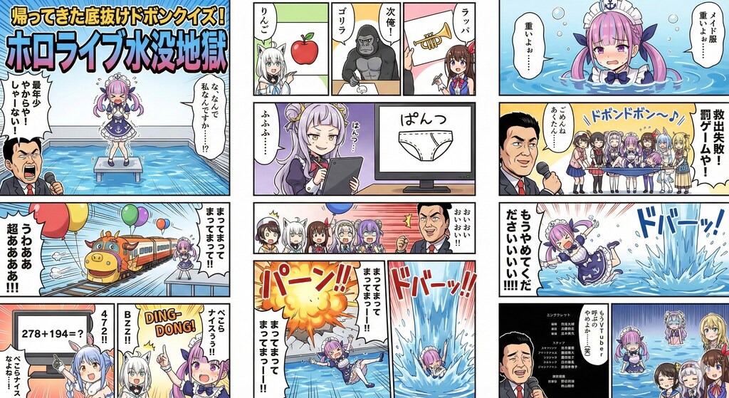 【漫画】ホロライブがヘキサゴンに出演したら2