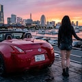 夕暮れ時の港 2枚目
