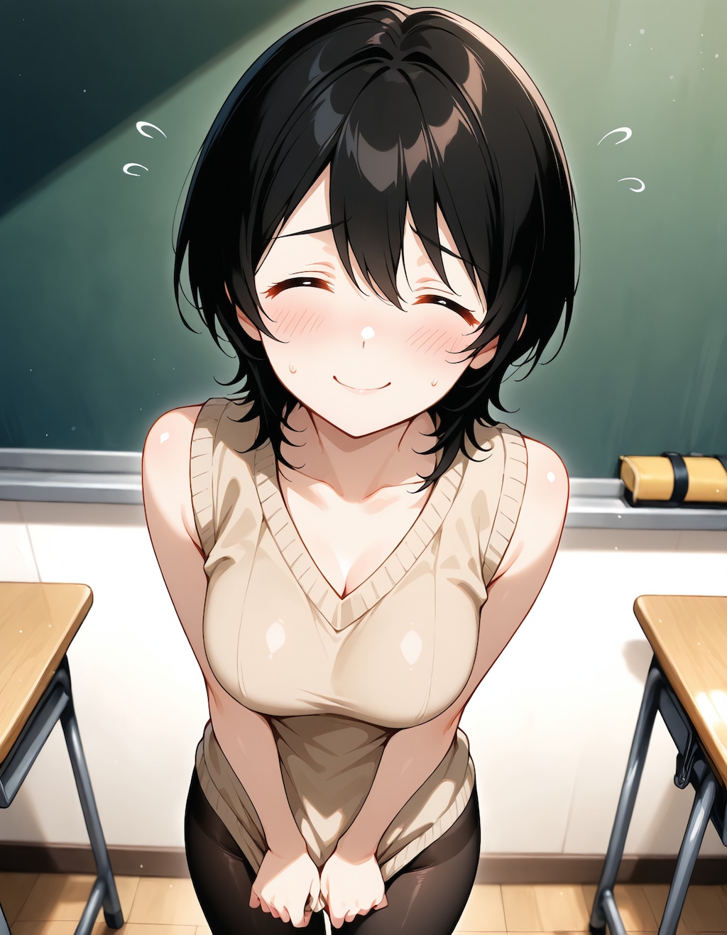 シャツ出し・シャツなしセーターベスト