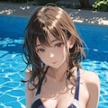 プールサイドのスクール水着 12枚目