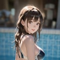 プールサイドのスクール水着 7枚目