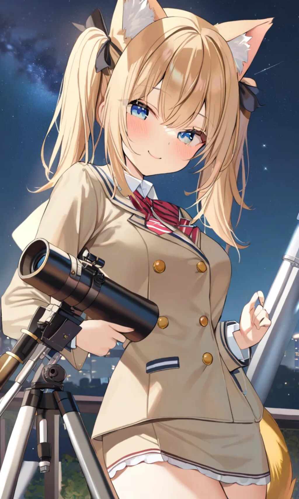 こるり「夜はちょっと冷えるね」まや「でも、その方が天体観測には丁度いいか」