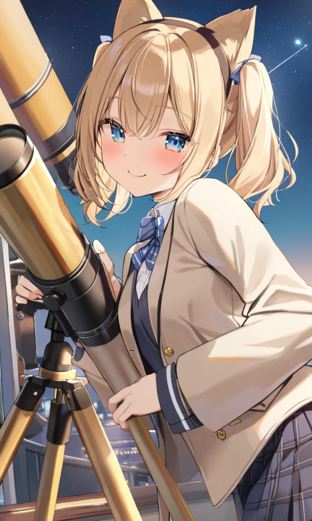 こるり「夜はちょっと冷えるね」まや「でも、その方が天体観測には丁度いいか」