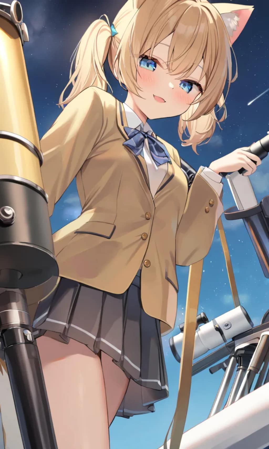 こるり「夜はちょっと冷えるね」まや「でも、その方が天体観測には丁度いいか」