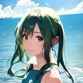 緑の髪の女の子 4枚目
