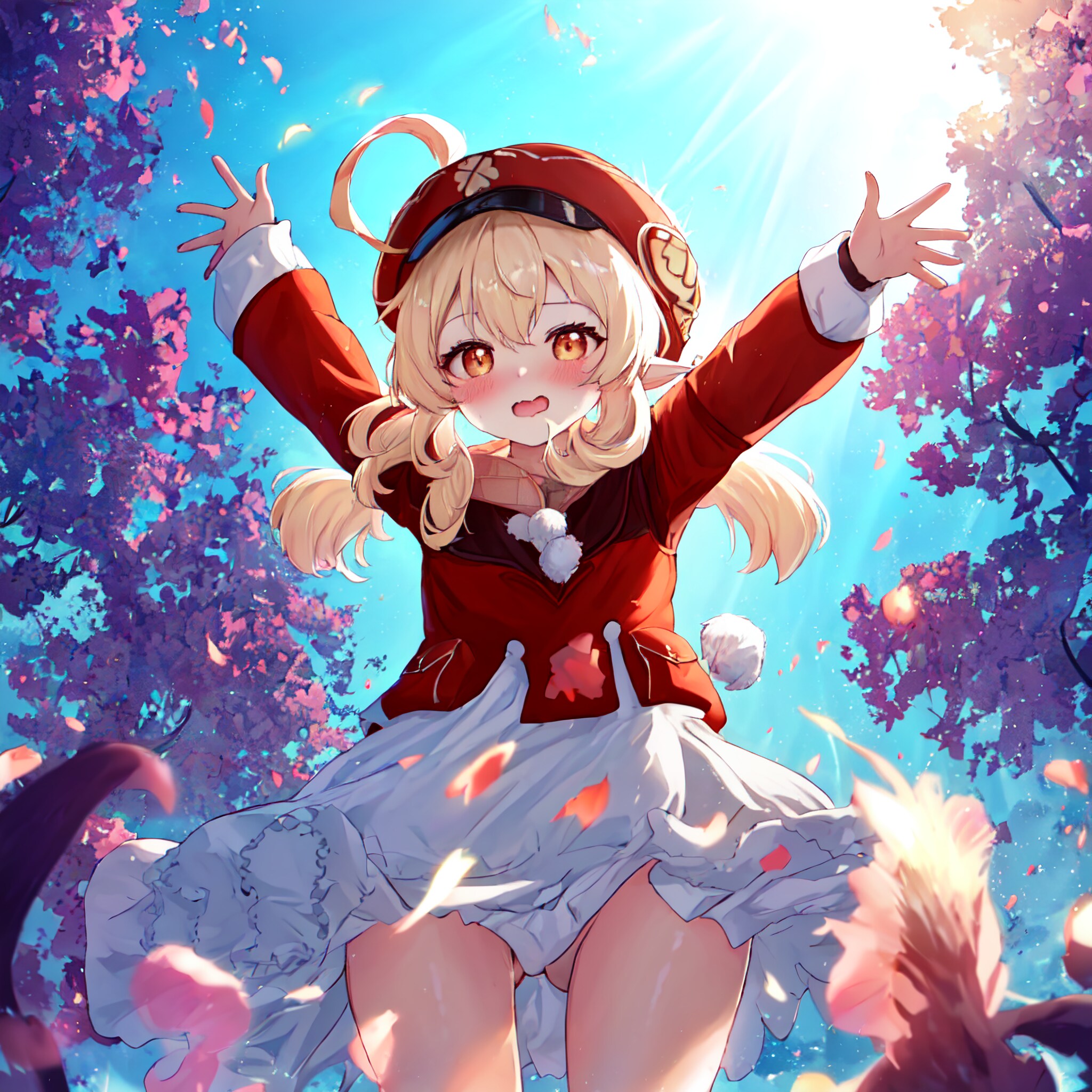 両手を広げたクレーちゃん