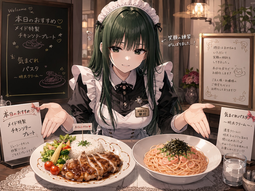 本日のおすすめプレートときまぐれパスタ(7/3)