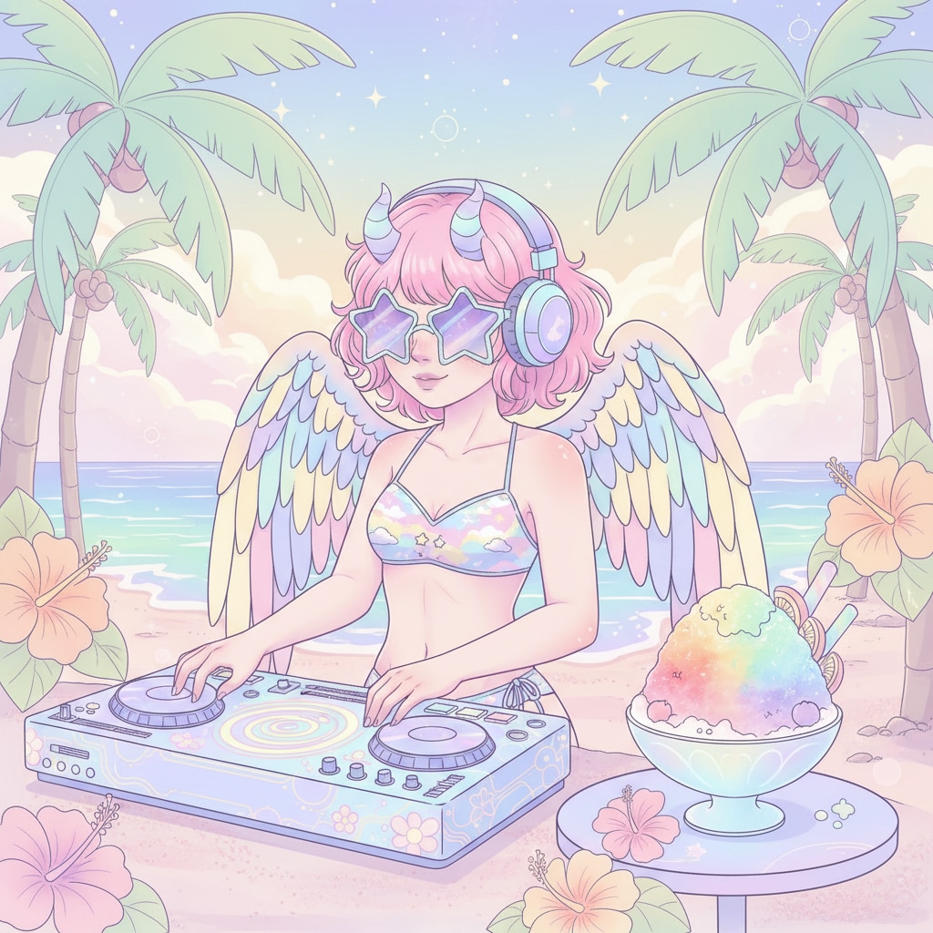 gemini2.5flashで南国リゾートDJ悪魔っ子260728