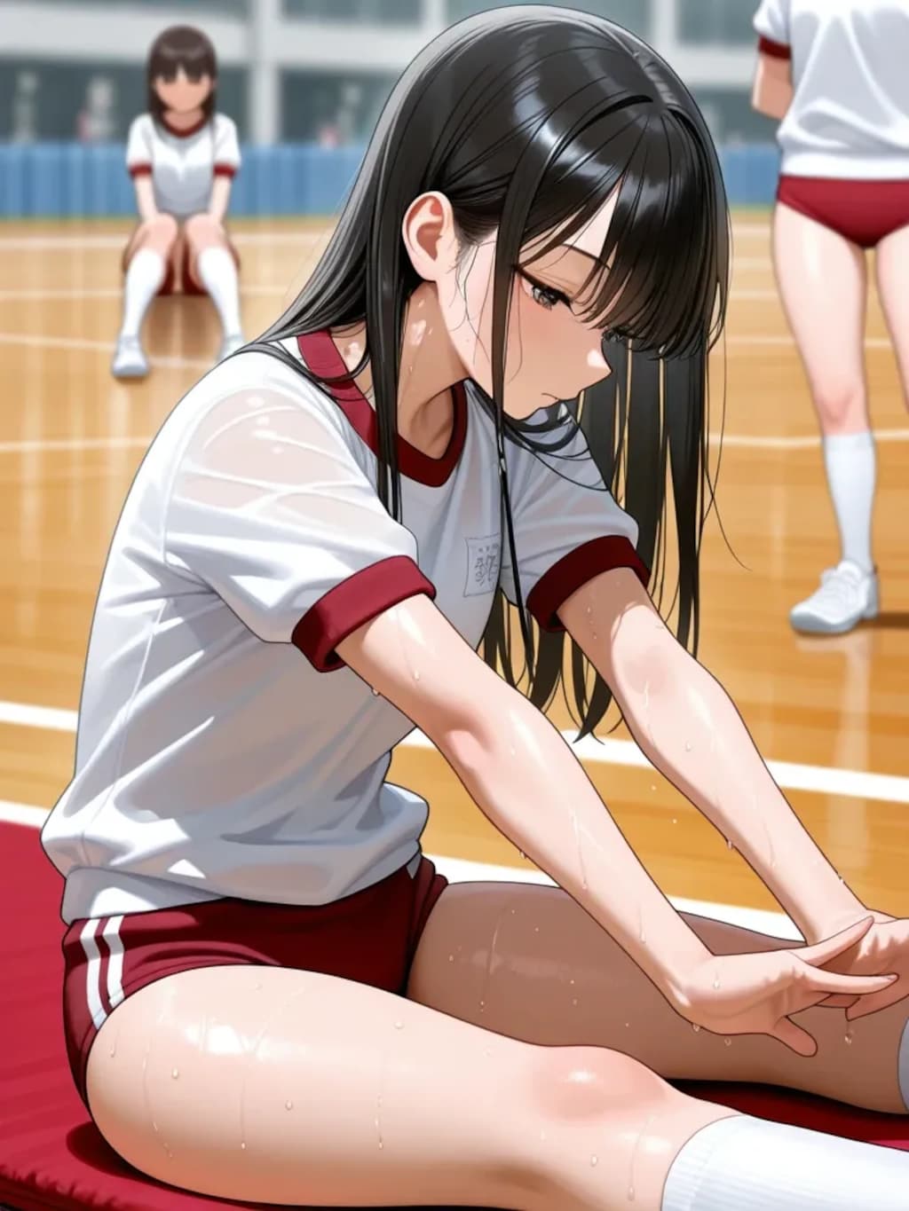「体育の前に準備運動」
