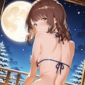 星条旗ビキニの心実を後ろから(ちちぷい版) 4枚目