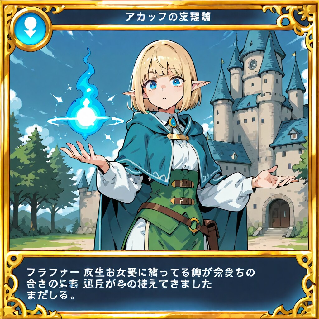 カード風エルフ | の人気AIイラスト・グラビア