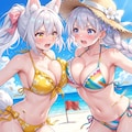 揺れるビーチフラッグ 2枚目