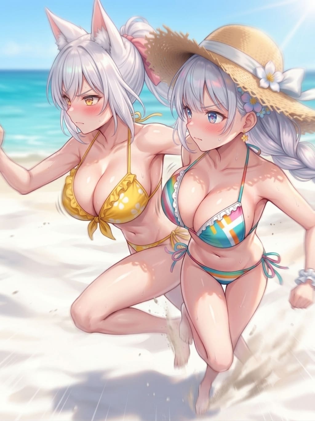 揺れるビーチフラッグ
