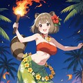 ハワイアンたぬき娘ちゃん 3枚目